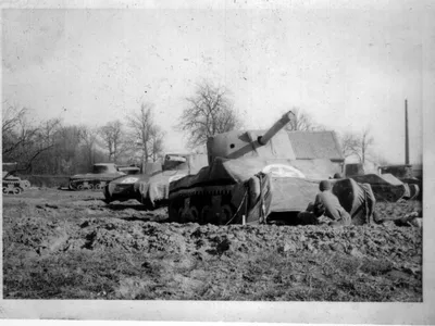 The men of the 23rd Headquarters Special Troops created elaborate illusions featuring inflatable tanks, jeeps and artillery.