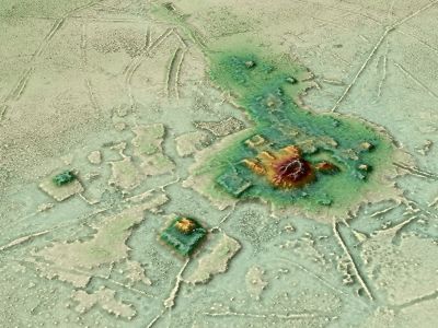 A 3D animation created using data from LiDAR shows the urban center of Cotoca.