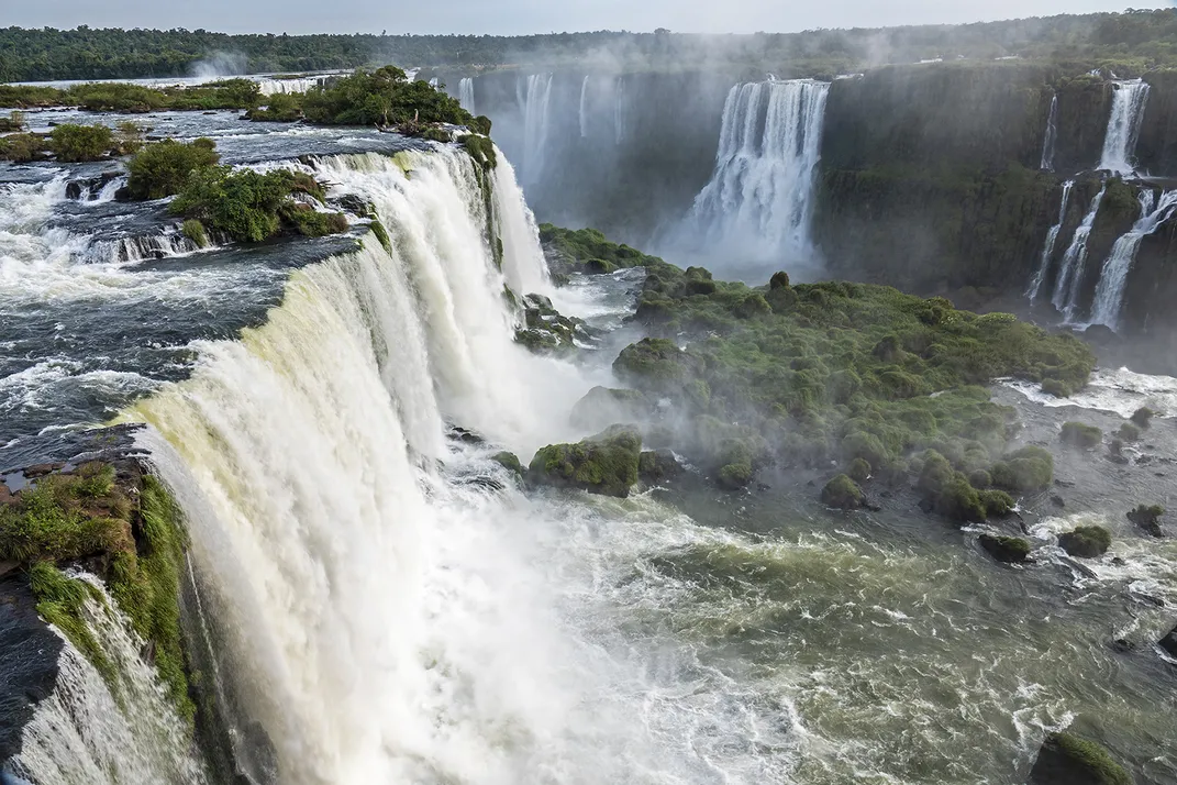 a waterfall on the border of Argentina and Brazil