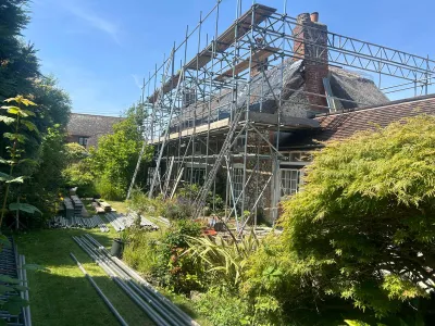 To save it from collapse, crews will conduct extensive renovations at William Blake&#39;s cottage in West Sussex.