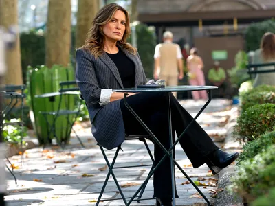 Mariska Hargitay on the &quot;Law &amp; Order: SVU&quot; set in Midtown Manhattan on August 5, 2024