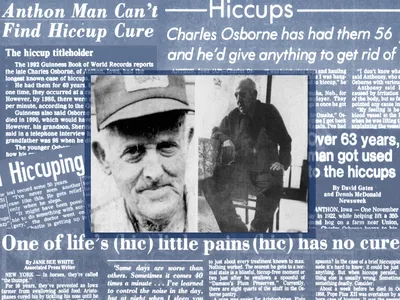 On average, Osborne experienced 20 to 40 involuntary diaphragm spasms per minute. In total, he hiccupped an estimated 430 million times before his death in May 1991 at age 97.