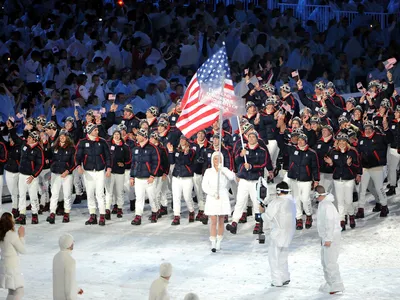 United States athletes at the Opening Ceremony of the 2010 Winter Olympics. 