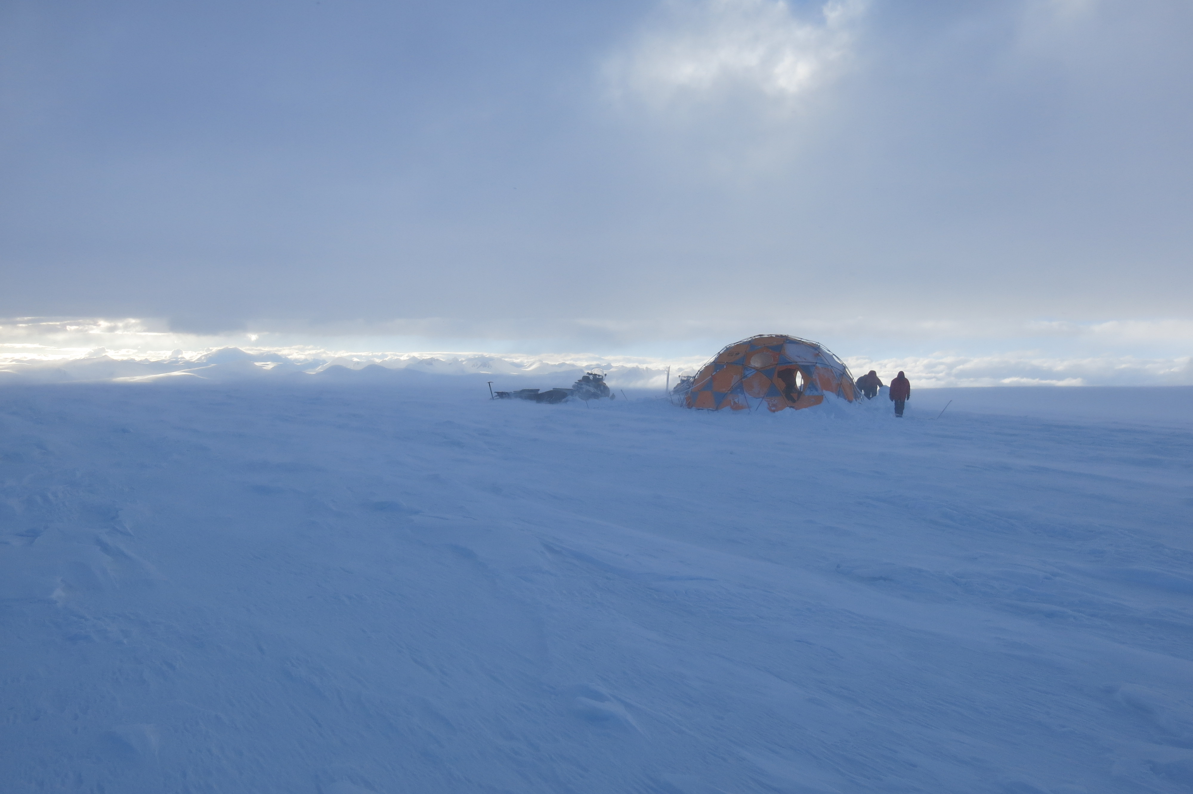 The drill site on&nbsp;Guliya Glacier, where researchers obtained an ice core representing 41,000 years of history.