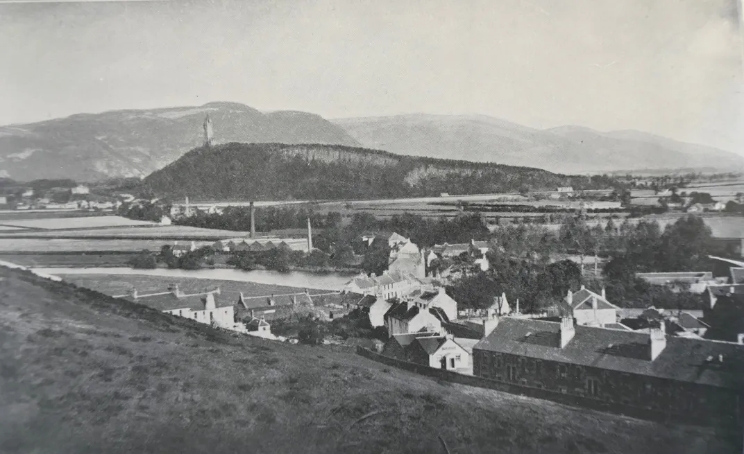 View of the area where the Battle of Stirling Bridge took place, as seen in 1898